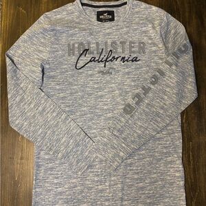 Hollister Men's Heather Blue 'California' Long Sleeve Tee